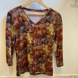 Anne Klein Sport print top